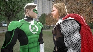 GREEN LANTERN VS THOR  EPIC BATTLE [upl. by Maag31]