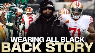 WOW 49ers update Trent Williams admits he wore all black to attend Eagles’ funeral [upl. by Aittam832]