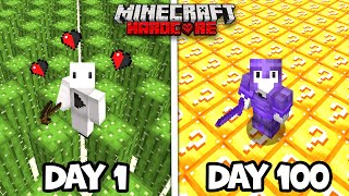 100 days but the FLOOR CHANGES EVERY DAY in Minecraft Hardcore [upl. by Kevyn]