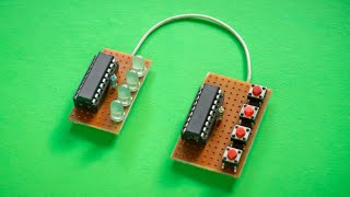 4 Channel single wire Signal Transmission using HT12E and HT12D [upl. by Sarkaria]