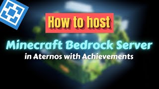 How to host Minecraft Bedrock Server Aternos With achievements [upl. by Nylrac]