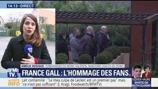 Les fans de France Gall lui rendent un dernier hommage au funérarium du mont Valérien [upl. by Chon]