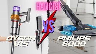 DYSON V15 DETECT SUBMARİNE VS PHILIPS 8000 AQUA PLUS KARŞILAŞTIRMA HANGİSİNİ ALMALIYIZ [upl. by Gefen]