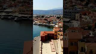 Chania Crete Aerial 4K Drone Footage Tour  Coastal Charm amp Venetian Heritage [upl. by Arda]