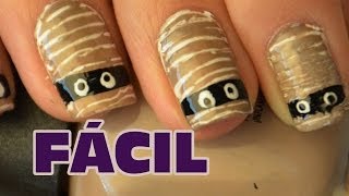 Uñas decoradas en forma de personaje utilizando esmalte FÁCIL  Decoración y diseños de uñas [upl. by Fabi]