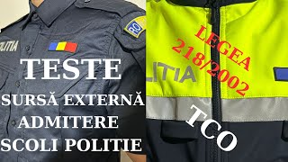 Teste admitere politie Legea 2182002 Politia Romana [upl. by Memberg884]