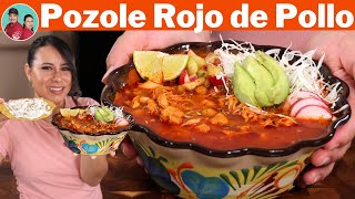 El Más Suculento POZOLE ROJO de POLLO que Puedes Hacer  Quien Pruebe te Pedirá la Receta [upl. by Sillaw290]