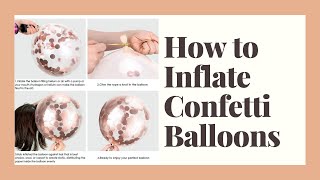 How to Inflate Confetti Balloons and make confetti stick to balloons [upl. by Ailad]