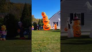 Giant pumpkin inflatable inflating Halloween Subscribe to see lots more [upl. by Schuh]