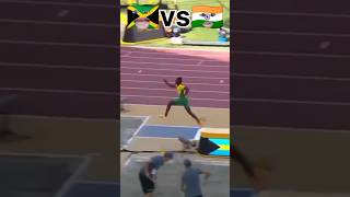 Jamaica🇯🇲vsIndia🇮🇳competition 💪😈shorts longjump competition indiavsjamaica powerofindia [upl. by Nyliuqcaj]