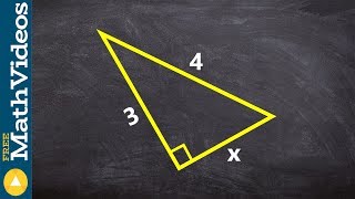 Finding the missing length of a triangle using pythagorean theorem [upl. by Herta]