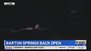 Barton Springs Pool reopens [upl. by Anerres]