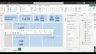 Tutorial Membuat Dashboard di Power BI HR Performance Dashboard  Part 2 powerbi dashboard [upl. by Alomeda156]