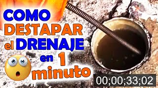 ► Como DESTAPAR un DRENAJE muy TAPADO de CASA en 1 MINUTO [upl. by Yellek]