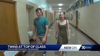 Pius High School twins will graduate at the top of their class [upl. by Goldina182]