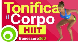 Allenamento Completo HIIT Addominali Gambe Glutei Braccia Pettorali Spalle e Schiena [upl. by Brenan]