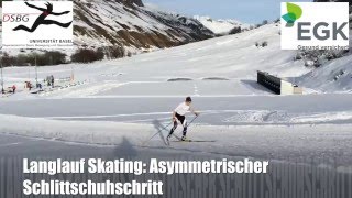 Langlauf Skating Asymmetrischer Schlittschuhschritt [upl. by Pickering173]