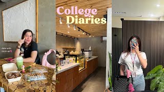 College Diaries  café dates and attending typical class 🍵💌 [upl. by Graves244]