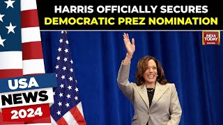 US Election 2024 Vice President Kamala Harris Officially Becomes Democratic Presidential Nominee [upl. by Sisely]