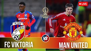 FC Viktoria Plzen vs Manchester United  UEFA Europa League Football Commentary  Scores [upl. by Adlemy]