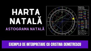 Astrograma natală  harta natala  Exemplu de interpretare cu Cristina Demetrescu [upl. by Shannan]