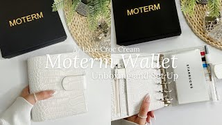 Unboxing and Setting Up My NEW Moterm Luxe A7 Planner as a Wallet [upl. by Angelico]