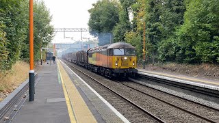 56105 Opens Up Through Barnt Green Hauling Empty Log Wagons With a 2 Tone [upl. by Monica599]