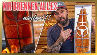 FLAMMLACHS GANZ EINFACH SELBER GRILLEN  mit diesem Gadget gelingt der Flammlachs immer  MGBBQ [upl. by Conrade476]