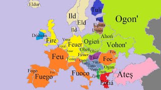 Four Elements Air Earth Fire Water  European Languages Comparison [upl. by Olifoet]