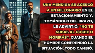 UNA MENDIGA SE ACERCÓ A UN MILLONARIO EN EL ESTACIONAMIENTO Y LO AGARRÓ DEL BRAZO [upl. by Ainek]