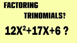 Maths trick for factoring trinomials [upl. by Fanechka]