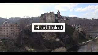 Hrad Loket Burg Elbogen Karlovarský kraj Czech Republic  Drone  Castles of Europe [upl. by Filiano]