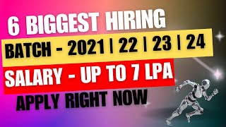 6 Latest Off Campus Drive for 2021  2022  2023 Batch  Freshers Jobs 2024  Off Campus Jobs 2024 [upl. by Noslien]