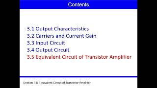 Electronic Circuits ELC0345 Output Circuit Equivalent Circuit of Transistor Amp [upl. by Aehtela]