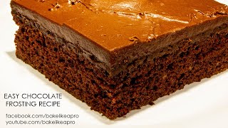 Easy And Yummy Chocolate Frosting Recipe [upl. by Aikaj733]