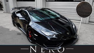 New Lamborghini Huracan fitted with Nero Carbon Fiber Body Kit [upl. by Atnahsa565]