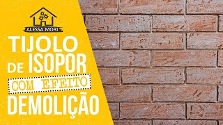 ⭐ COMO FAZER PAREDE DE TIJOLINHO DE ISOPOR PINTADO COMO DEMOLIÇÃO  PASSO A PASSO [upl. by Jacobs940]