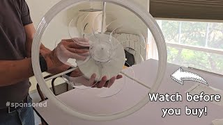 Low Profile Bladeless Flush Mount Ceiling Fan with Dimmable LED Light by Mcestna Demo and Review [upl. by Eixid]