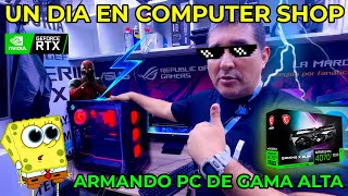 UN DÍA EN COMPUTER SHOP 😎  ENSAMBLES GAMA ALTA 😱  RTX Y PROCESADORES 3D 🥵  ÁREA DE ENSAMBLAJE 🤓 [upl. by Mahda]