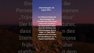 Sternschnuppen Juli August 2024 shorts spiritualität esoterik gedanken [upl. by Annaes]