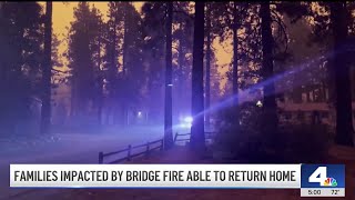 Bridge Fire Evacuation order lifted for Wrightwood community [upl. by Atwood]