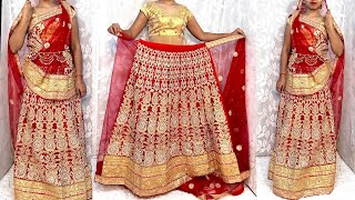 HOW TO DRAPE YOUR LEHENGA SAREE DRAPING PERFECTLYNET LEHENGA SAREE DRAPING TRICKHINDI [upl. by Cale]