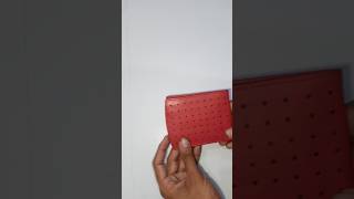 Cow leathernew holl Design Contras Red and Black Mens wallet shorts viral video  shorts video [upl. by Elinad]