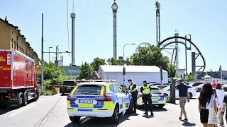 Achterbahn abgestürzt 1 Tote und 9 Verletzte im Freizeitpark in Schweden [upl. by Adnilram]