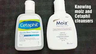 Moiz cleansing lotion and Cetaphil cleanser for sensitive skin sulphate free paraben free [upl. by Irat357]