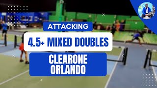 45 Mixed Doubles  Attacking Pickleball at ClearOne Sports Center Orlando [upl. by Anikes274]