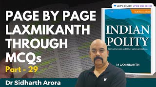 Page By Page Laxmikanth Through MCQs  Part 29  Dr Sidharth Arora  Indian Polity  UPSC Polity [upl. by Aielam]