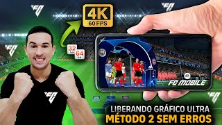 COMO DESBLOQUEAR OS GRÁFICOS DO EA SPORTS FC MOBILE SEM ERROSLIBERE O ULTRA 60 FPS ATÉ EM 32BITS [upl. by Nandor]