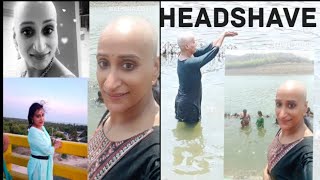 Tirupati headshave  Indian girl full headshave ❤️  Razor shave  temple headshave  headshave [upl. by Jamima]