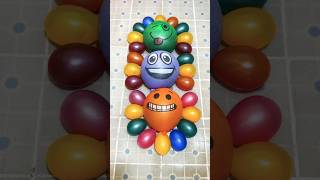 3Colors Happy Smile Emoji Balloons and Beautiful Mini Rainbow Balloons Pop Reverse ASMR Satisfying [upl. by Flagler596]